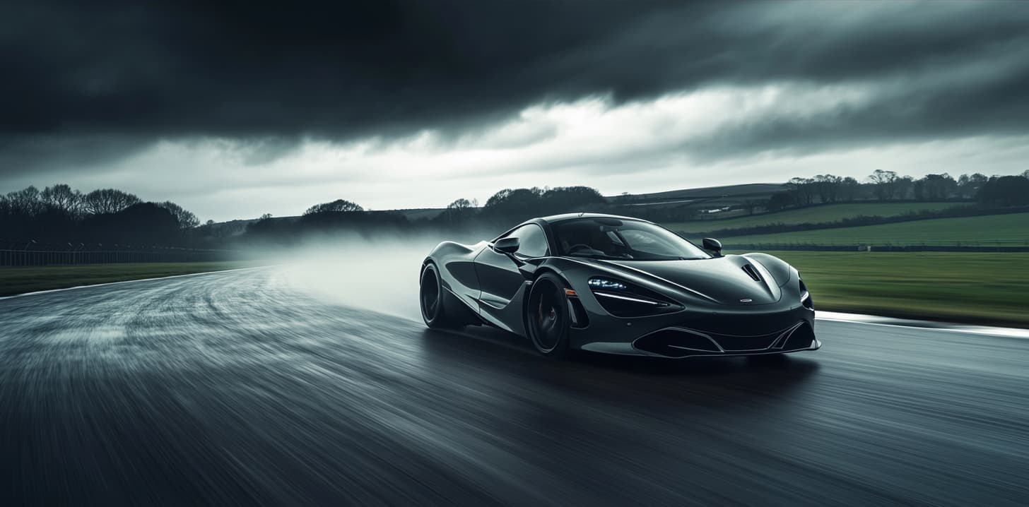 Supercar at a British racing circuit — Momeo personalised keepsake gift