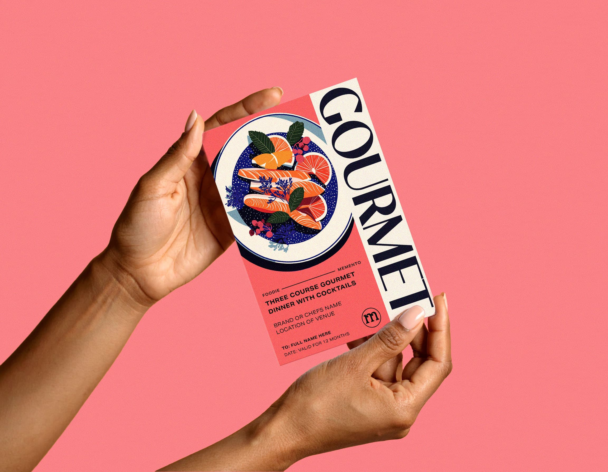 Gourmet dining personalised keepsake ticket